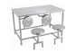 عشوائية نمط الفولاذ المقاوم للصدأ طاولة الطعام والكراسي أي حجم المتاحة المزود